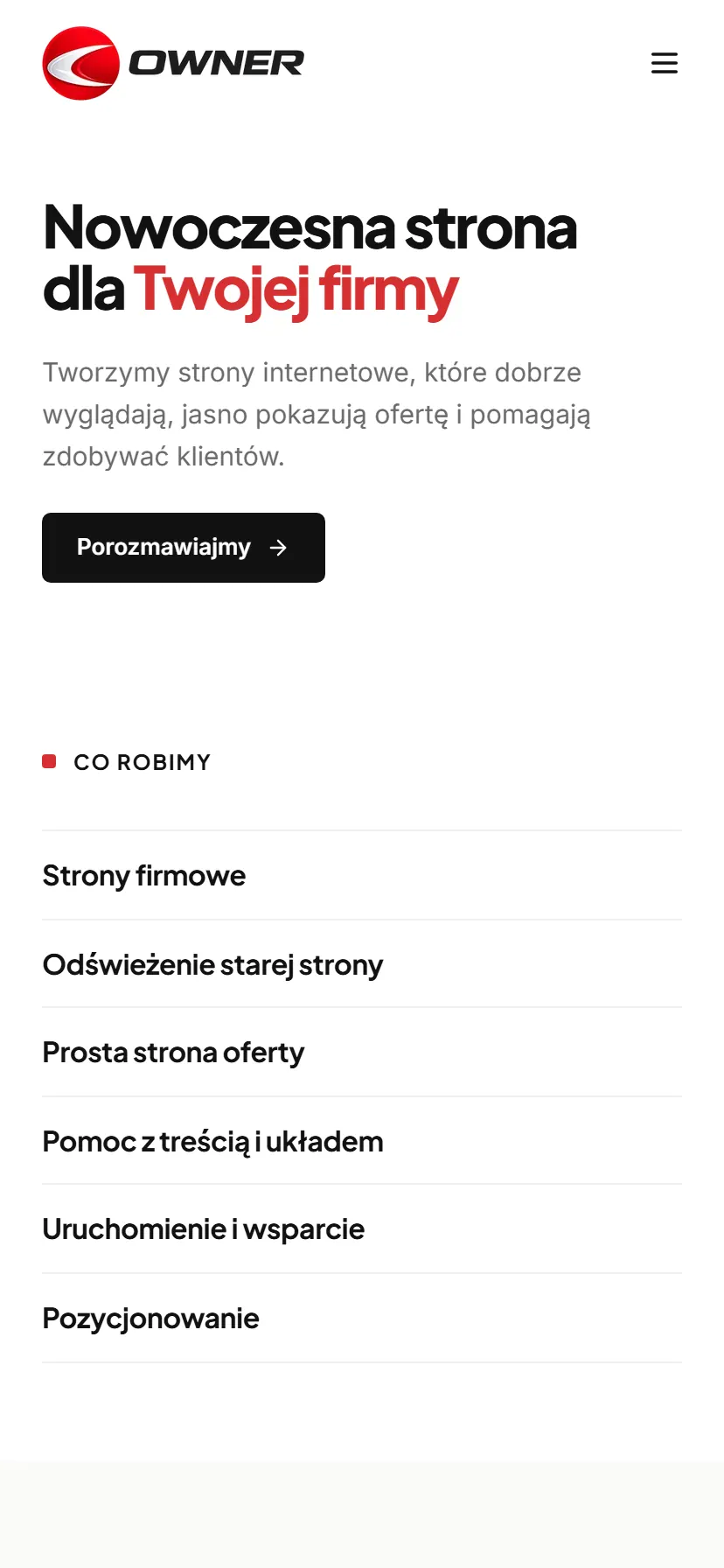 OWNER — widok mobilny