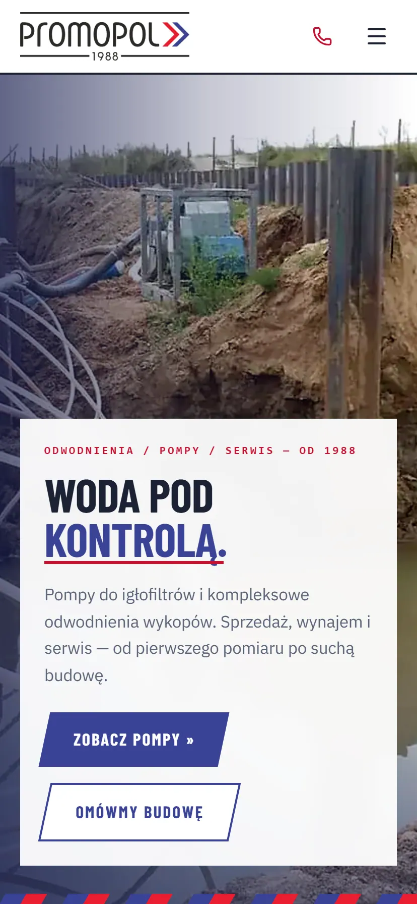 Promopol — widok mobilny