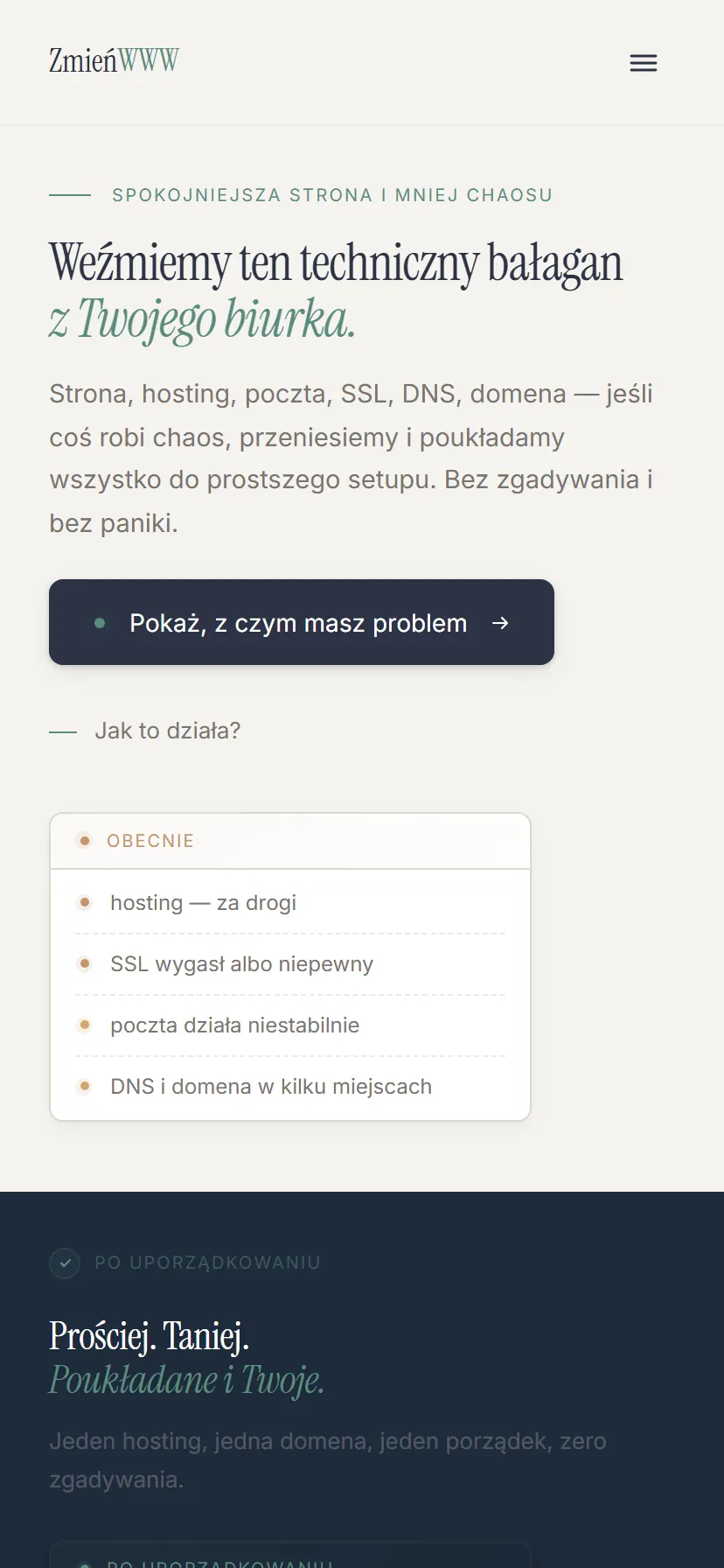 ZmieńWWW — widok mobilny
